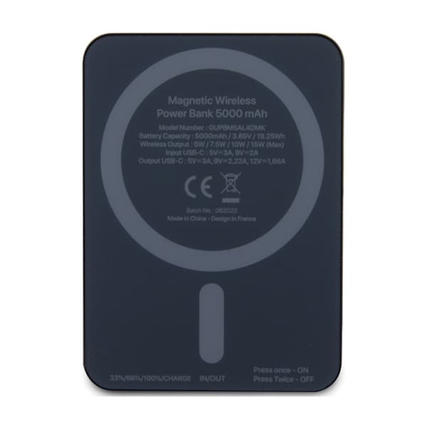 Mercedes Stars Pattern MagSafe - Induktion Power Bank 5000 mAh 15W MagSafe (sort)