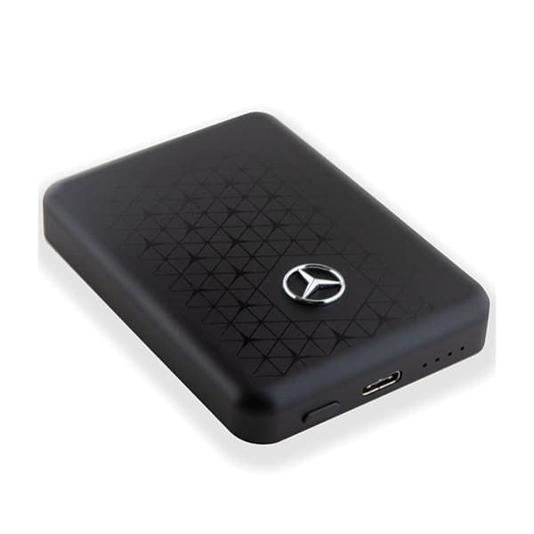 Mercedes Stars Pattern MagSafe - Induktion Power Bank 5000 mAh 15W MagSafe (sort)