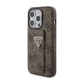 Pikkukuva 3 / 9: Guess Grip Stand 4G Triangle Strass -logo - iPhone 15 Pro -kotelo (ruskea)