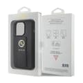 Pikkukuva 8 / 8: Guess Grip Stand 4G Saffiano Strass -logo - iPhone 15 Pro -kotelo (musta)