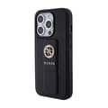 Pikkukuva 2 / 8: Guess Grip Stand 4G Saffiano Strass -logo - iPhone 15 Pro -kotelo (musta)
