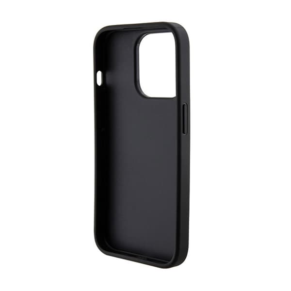 Guess Grip Stand 4G Saffiano Strass -logo - iPhone 15 Pro Max -kotelo (musta)
