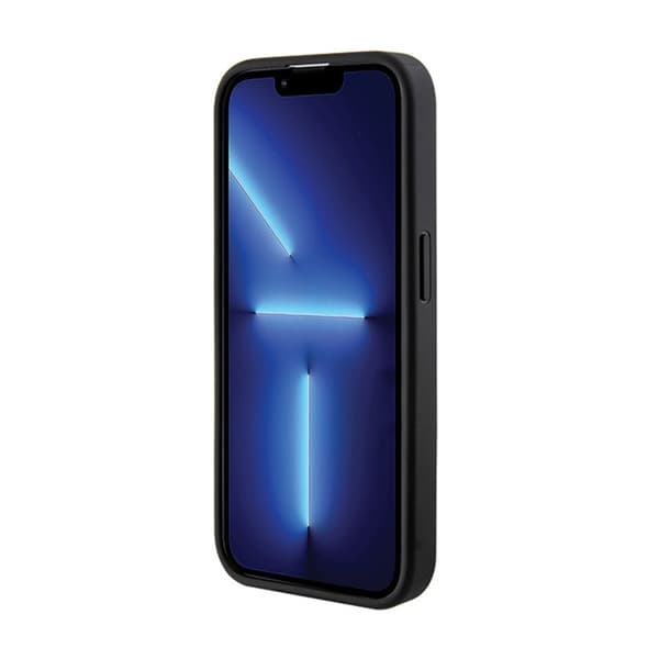 Guess Grip Stand 4G Saffiano Strass -logo - iPhone 15 Pro Max -kotelo (musta)