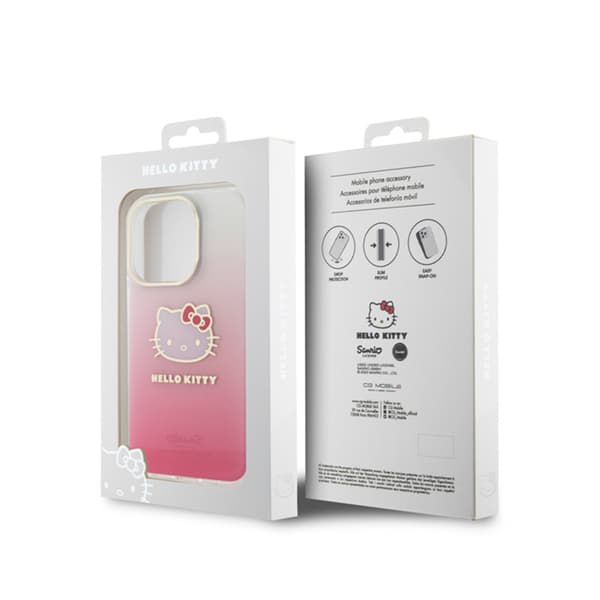 Hello Kitty IML Gradient Electrop Kitty Head - iPhone 14 Pro Cover (Pink)