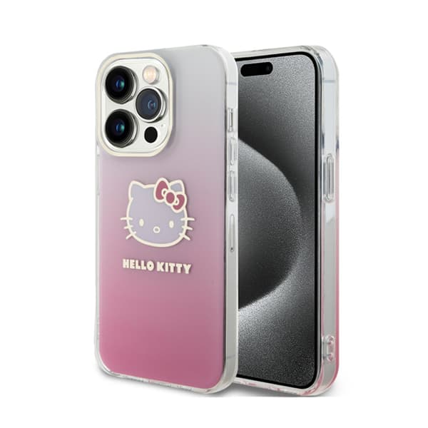 Hello Kitty IML Gradient Electrop Kitty Head - iPhone 14 Pro-fodral (rosa)