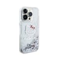 Miniatyrbillede 4 af 8: Hello Kitty Liquid Glitter Charms Kitty Head - iPhone 14 Pro etui (sølv)