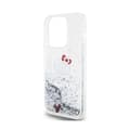 Miniatyrbillede 6 af 8: Hello Kitty Liquid Glitter Charms Kitty Head - iPhone 14 Pro etui (sølv)