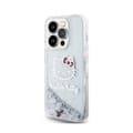 Miniatyrbillede 2 af 8: Hello Kitty Liquid Glitter Charms Kitty Head - iPhone 14 Pro etui (sølv)