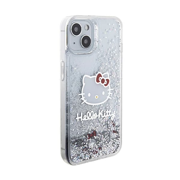 Hello Kitty Liquid Glitter Charms Kitty Head - iPhone 14 -kotelo (hopea)