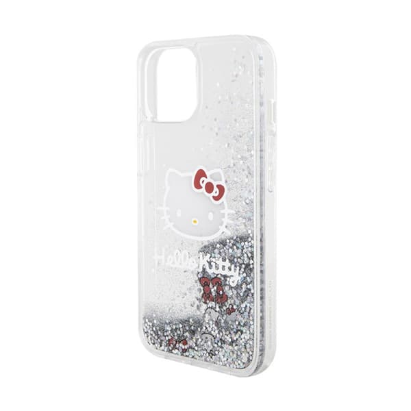 Hello Kitty Liquid Glitter Charms Kitty Head - iPhone 14 -kotelo (hopea)