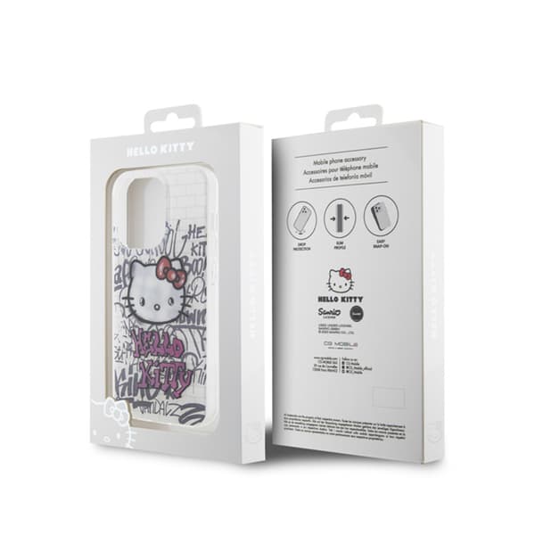 Hello Kitty IML Kitty On Bricks Graffiti - iPhone 14 Pro Max etui (hvid)