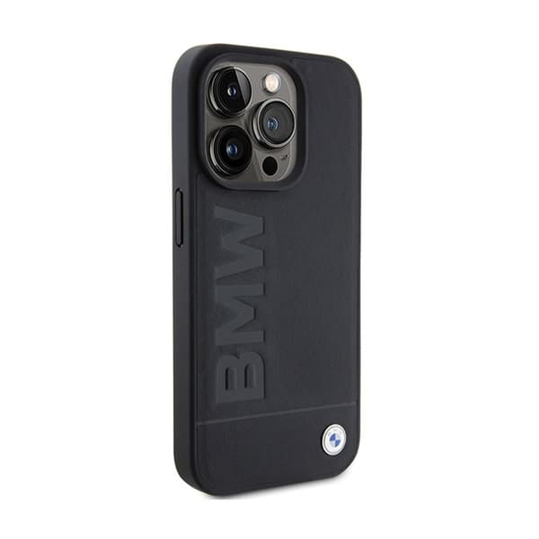 BMW Leather Hot Stamp - iPhone 15 Pro-fodral (svart)