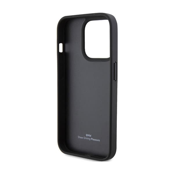 BMW Leather Hot Stamp - iPhone 15 Pro-fodral (svart)
