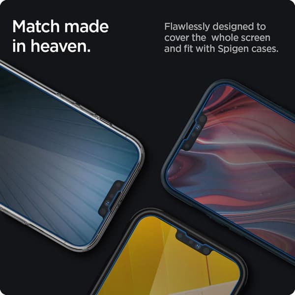 Spigen Glas.TR Slim - Karkaistu lasi tietosuojasuodattimella iPhone 14 / iPhone 13 Pro / iPhone 13