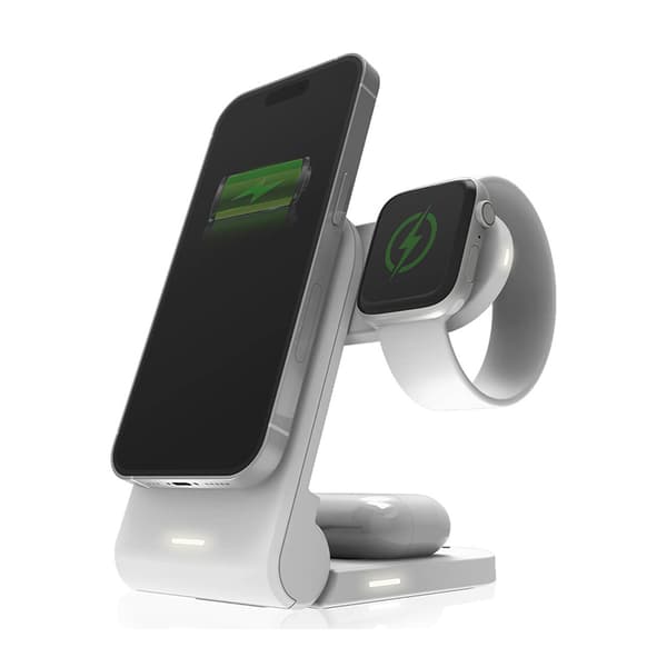 STM ChargeTree MAG - 3i1 mobil trådløs oplader med MagSafe (hvid)