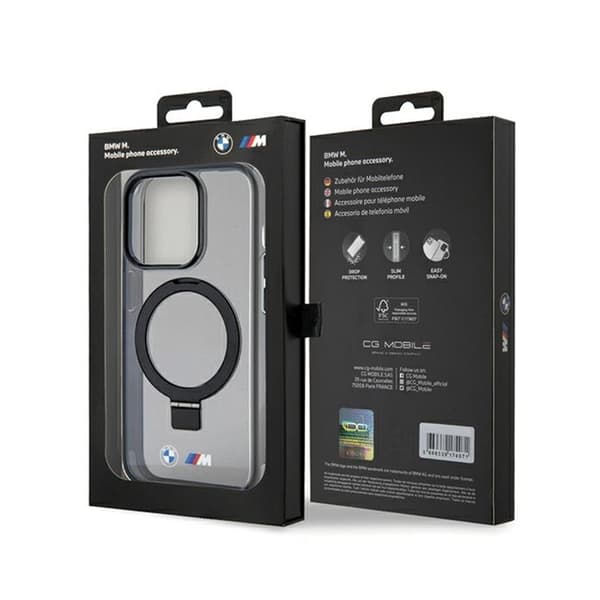 BMW Ring Stand M Collection MagSafe - iPhone 15 Pro etui (sort)