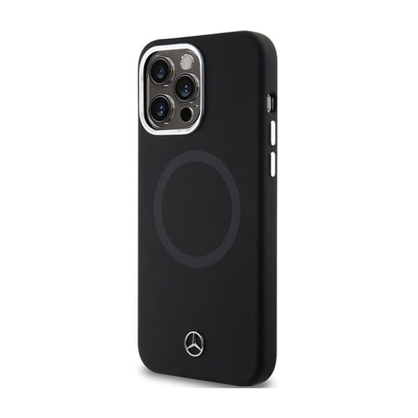 Mercedes Silicone Bicolor MagSafe - iPhone 15 Pro -kotelo (musta)
