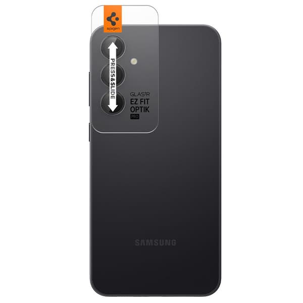 Spigen Optik.TR EZ Fit Camera Lens Protector 2-Pack - Glaslins Protector för Samsung Galaxy S23 FE (2 st) (Svart)