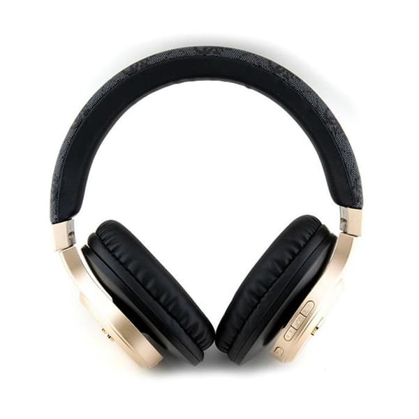 Guess 4G Script Metal Logo - Bluetooth V5.3 trådlösa on-ear hörlurar (svart)