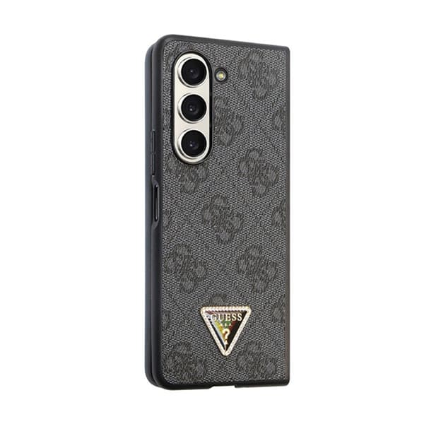 Guess Leather 4G Diamond Triangle - Samsung Z Fold 5 -kotelo (musta)
