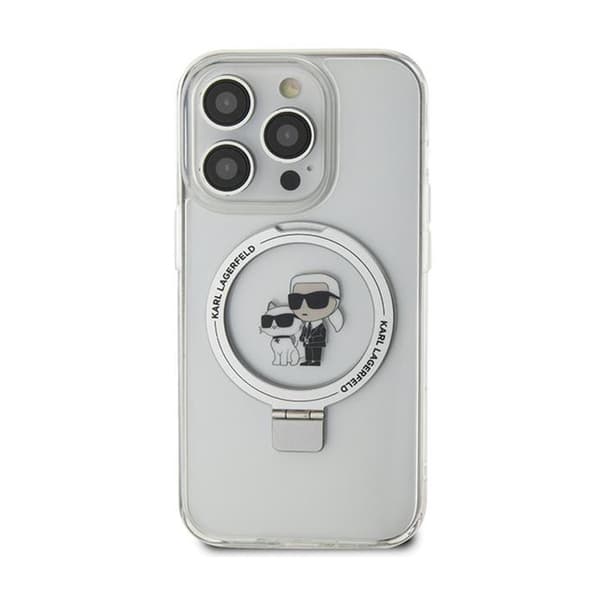 Karl Lagerfeld Sormusteline Karl & Choupette MagSafe - iPhone 11 -kotelo (valkoinen)