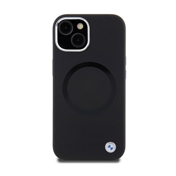 BMW Signature Liquid Silicone MagSafe - iPhone 15 Plus etui (sort)