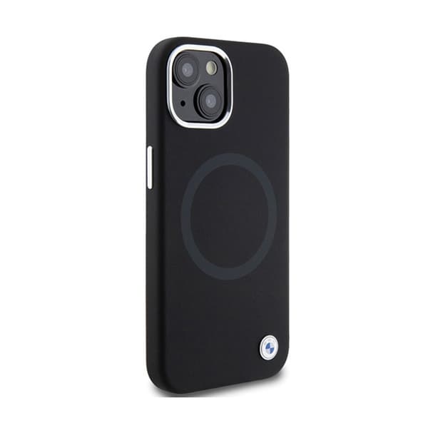 BMW Signature Liquid Silicone MagSafe - iPhone 15 Plus etui (sort)
