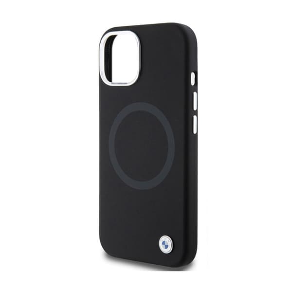 BMW Signature Liquid Silicone MagSafe - iPhone 15 Plus etui (sort)