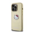 Miniatyrbillede 2 af 8: Hello Kitty Læder Kitty Head MagSafe - iPhone 15 Pro Cover (Guld)