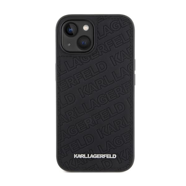 Karl Lagerfeld tikattu K-kuvio - iPhone 15 -kuori (musta)