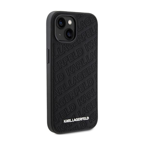Karl Lagerfeld tikattu K-kuvio - iPhone 15 -kuori (musta)