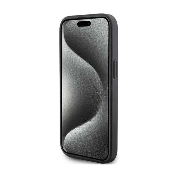 Karl Lagerfeld tikattu K-kuvio - iPhone 15 -kuori (musta)