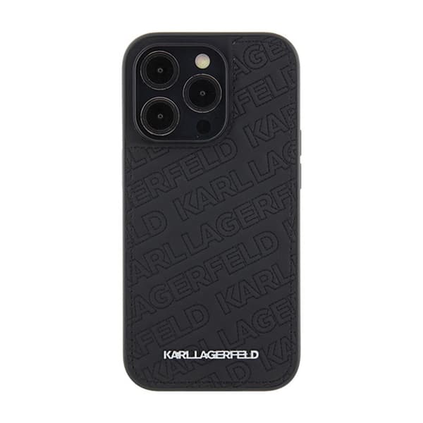 Karl Lagerfeld Quilted K-mönster - iPhone 15 Pro Max-fodral (svart)