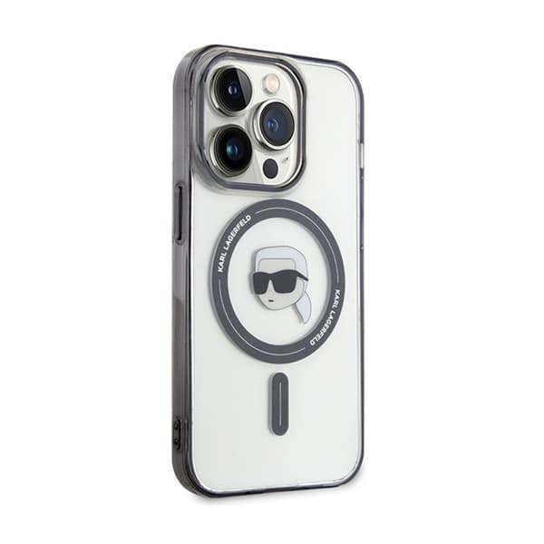 Karl Lagerfeld IML Karl Head MagSafe - iPhone 15 Pro Max etui (gennemsigtig)