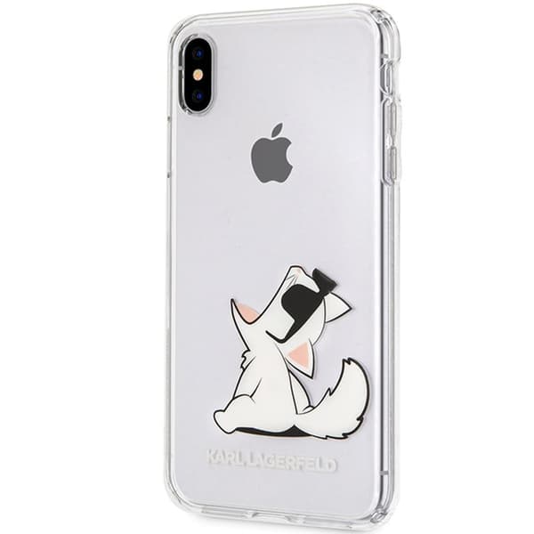 Karl Lagerfeld Choupette sjove solbriller - iPhone Xs Max etui (gennemsigtig)