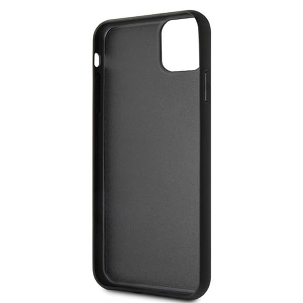 Guess 4G Double Layer Glitter Case - iPhone 11 Pro Max -kotelo (punainen)