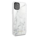 Miniatyrbild 6 av 7: Guess Marble Hardcase i härdat glas - iPhone 11 Pro-fodral (vit)