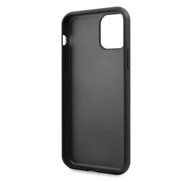 Karl Lagerfeld dobbeltlags hærdet glas glitter signaturetui - iPhone 11 Pro Max etui (rød)