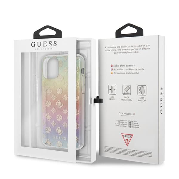 Guess 4G Peony elektrobelagt mønster - iPhone 11 Pro-cover (regnbue)