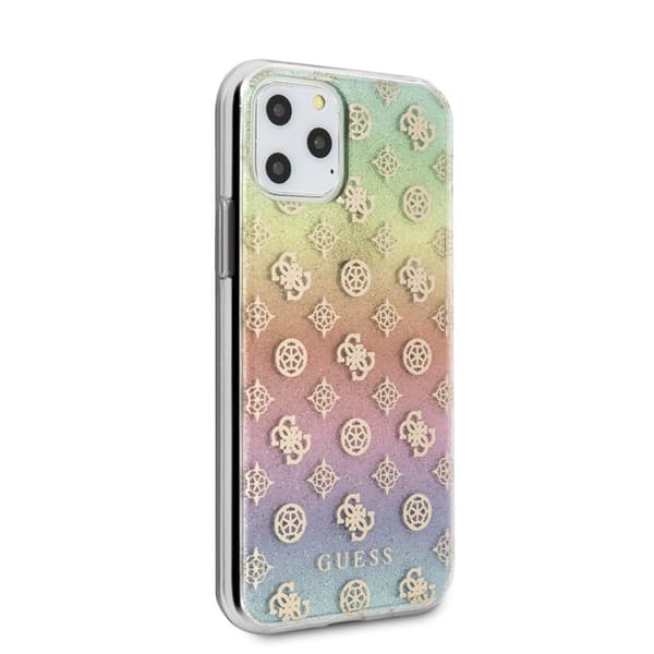 Guess 4G Peony elektrobelagt mønster - iPhone 11 Pro-cover (regnbue)