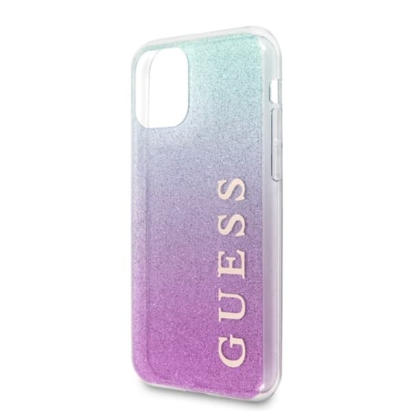 Guess Glitter Gradient - iPhone 11 Pro Max -kotelo (vaaleanpunainen/sininen)
