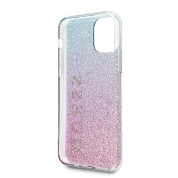 Guess Glitter Gradient - iPhone 11 Pro Max -kotelo (vaaleanpunainen/sininen)