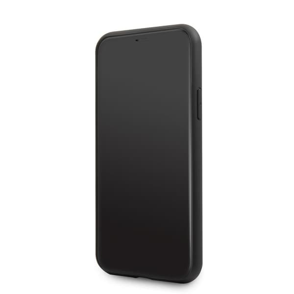 Karl Lagerfeld dobbeltlags hærdet glas glitter signaturetui - iPhone 11 Pro etui (rød)