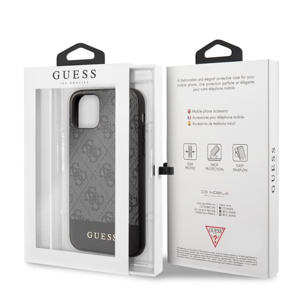 Guess 4G Bottom Stripe Collection - iPhone 11 cover (grå)