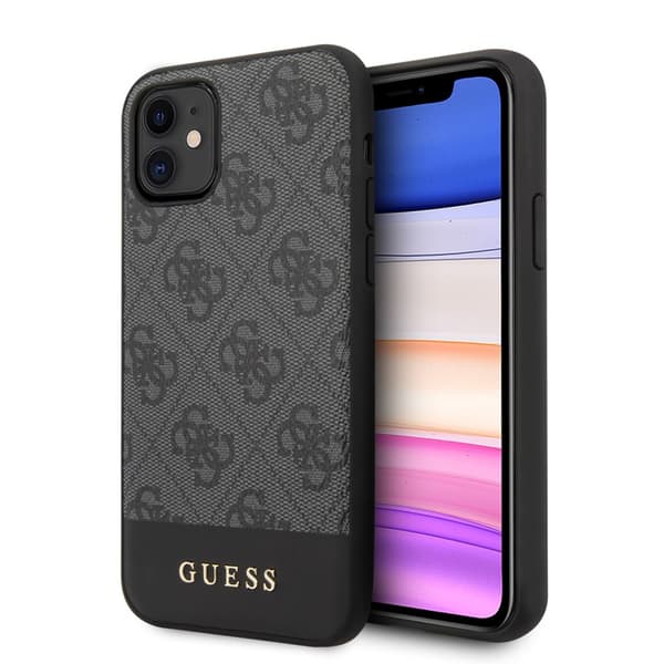 Guess 4G Bottom Stripe Collection - iPhone 11 cover (grå)