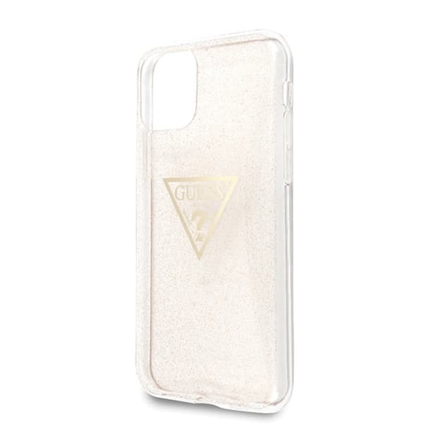 Guess Solid Glitter Triangle - iPhone 11 Pro -kotelo (kulta)