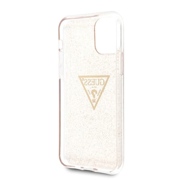 Guess Solid Glitter Triangle - iPhone 11 Pro -kotelo (kulta)