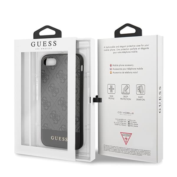 Guess 4G Bottom Stripe Collection – iPhone SE 2020/8/7 kotelo (harmaa)
