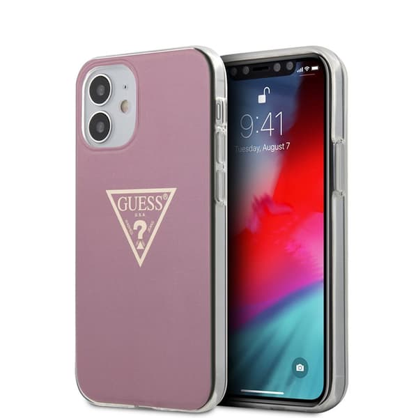 Guess Metallic Triange - iPhone 12 Mini Cover (Pink)