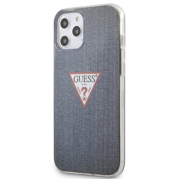 Guess Denim Triangle Dk - iPhone 12 Pro Max etui (marineblå)